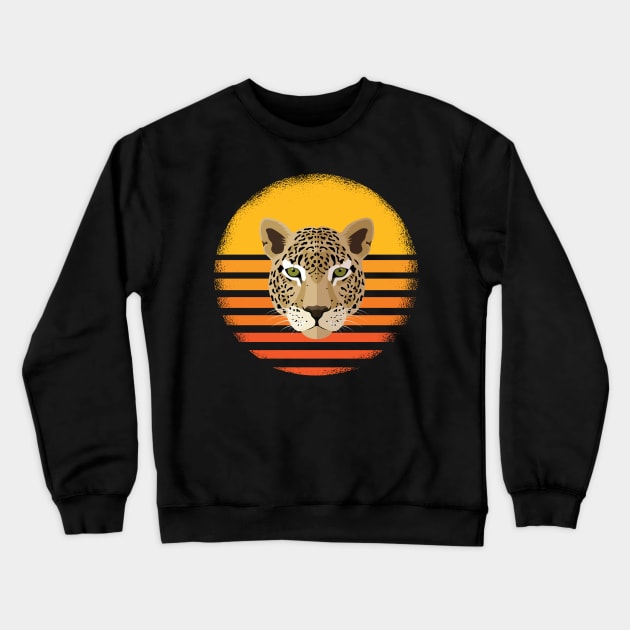 Jaguar Sunset Vintage Crewneck Sweatshirt by Imutobi